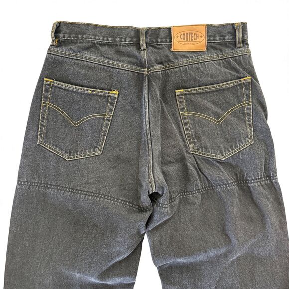 Cortech DSX Motorcycle Jeans Mens 34x34 Dark Wash Double Knee Protective Denim - Picture 4 of 7